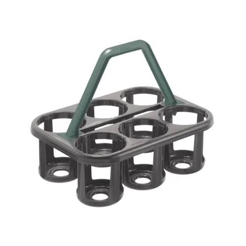 Panier De Transport - Rotho - 6 Bouteilles - Plastique - Anthracite/Vert Foncé - 350x260x270 Mm