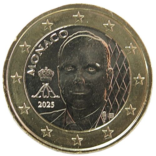 Pièce De 1 Euro Monaco 2025 Nouvelle Effigie Du Prince