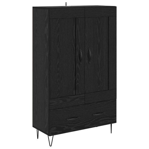 vidaXL Haut Armoire Chêne noir 69,5 x 31 x 115 cm Bois d'ingénierie