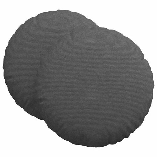 Vidaxl Coussins De Siège 2 Pcs Gris Foncé Ø 80 Cm