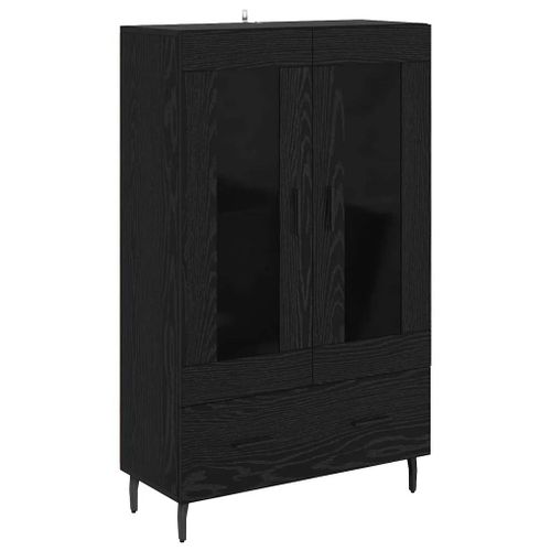 vidaXL Haut Armoire Chêne noir 69,5 x 31 x 115 cm Bois d'ingénierie