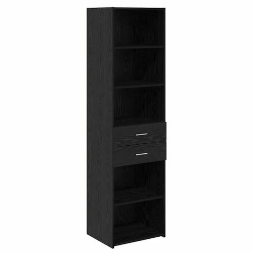 vidaXL Haut Armoire Chêne noir 50 x 42,5 x 185 cm Bois d'ingénierie