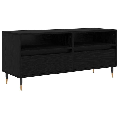 vidaXL Meuble TV avec tiroir Chêne noir 100 x 34,5 x 44,5 cm