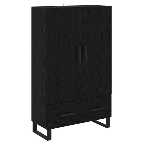 vidaXL Haut Armoire Chêne noir 69,5 x 30 x 115 cm Bois d'ingénierie