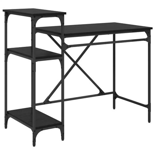 Vidaxl Bureau Chêne Noir 105 X 50 X 90 Cm Bois D'ingénierie