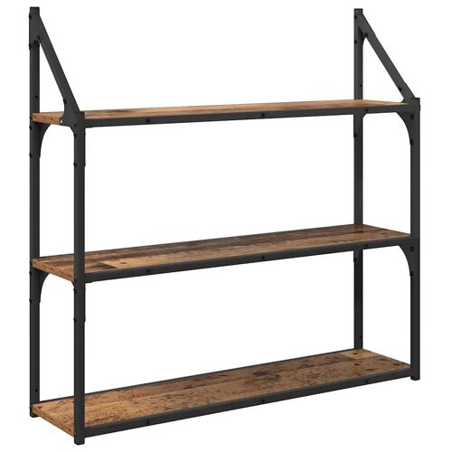 vidaXL Étagère Murale Bois Ancien 80 x 21 x 78,5 cm Bois d'ingénierie