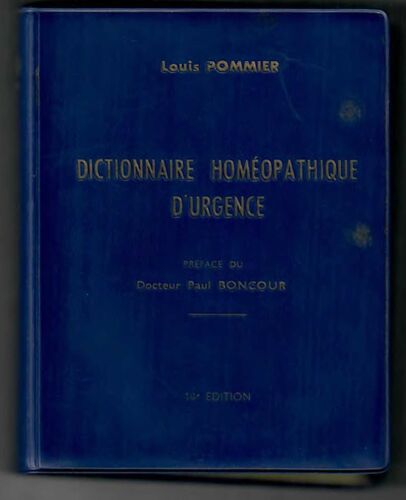 Dictionnaire Homéopathique D'Urgence