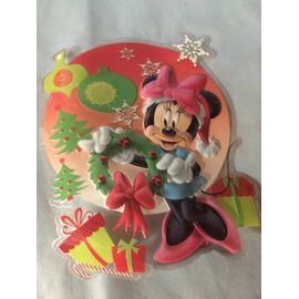 Décoration disney de Noel en relief 3D thermoformées minnie, cars , père noel
