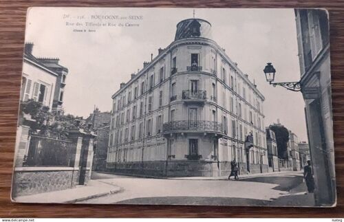 Carte Postale Boulogne Sur Seine - Rue Des Tilleuls Et Rue Du Centre