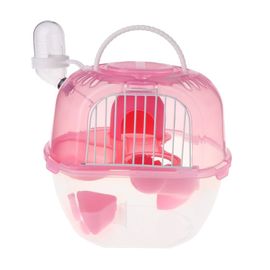 Cage De Transport Portable Pour Petit Animal De Compagnie - Étage Double Pour Hamster, Rat, Hérisson - Boîte En Plastique 19x16x19 Cm