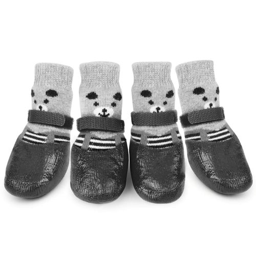 Chaussettes Pour Chiens 4 Pièces, Chaussettes Antidérapantes Imperméables Pour Les Pattes De Chien, Protection Des Pieds Pour Animaux De Compagnie En Extérieur Et Intérieur