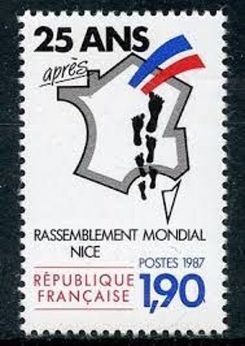 Rassemblement Mondial Des "Pieds-Noirs" À Nice "25 Ans Après" Année 1987 N° 2481 Yvert Et Tellier Luxe