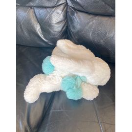 DOUDOU ET COMPAGNIE LAPIN POMPON COUCOU VERT TENDRE ALLONGE 22CM