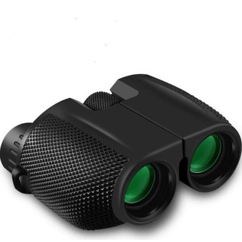 Jumelles 10x25 avec vision nocturne HD, jumelles imperméables et anti-buée pour enfants et adultes, lentille verte pour voyages, observation d'oiseaux, randonnée, chasse et tourisme