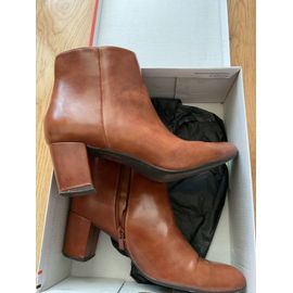 Bottines À Talons Similicuir Marron Clair Taille 40 Marque Gémo
