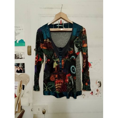 Top Coloré Haut Boutonné 38 M Desigual.