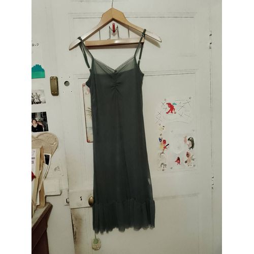 Nuisette Légèrement Translucide Grise 34 Xs Sensations Pour Elle.