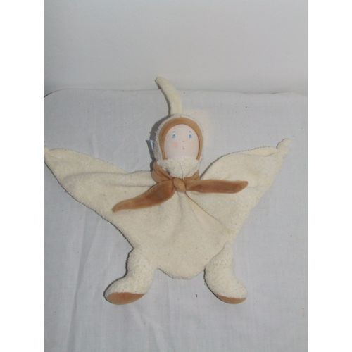 LUTIN NOUNOURS DOUDOU BEIGE MARRON TRIANGLE GRELOT