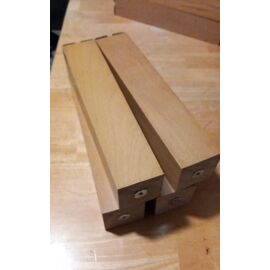 Lot 4 pieds de lit bois hêtre 30 cm H