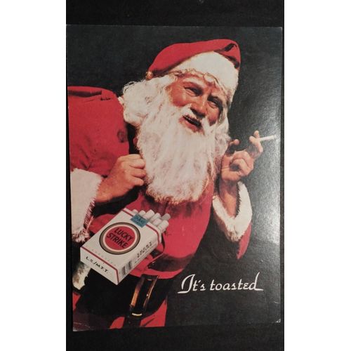 Père Noël Et Cigarette - It S Toasted- Une Carte Postale Publicitaire Non Écrite -;