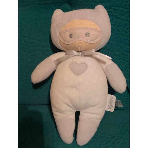 PELUCHE SUPER DOUDOU KALOO PETIT COEUR DE BEURRE GRIS 22 CM