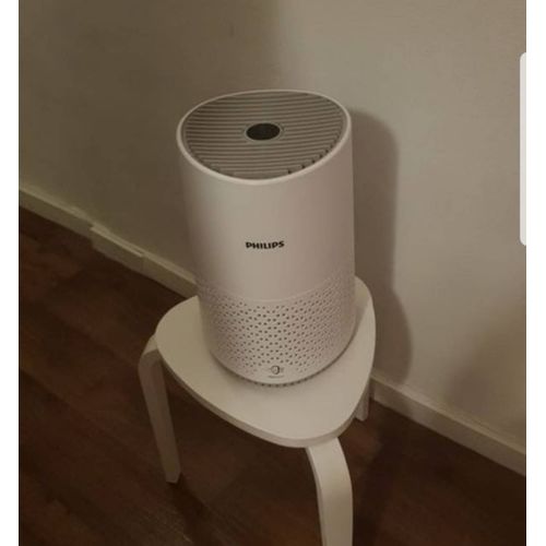 Purificateur d’air Philips AC0650 blanc avec chargeur et notice d'utilisation