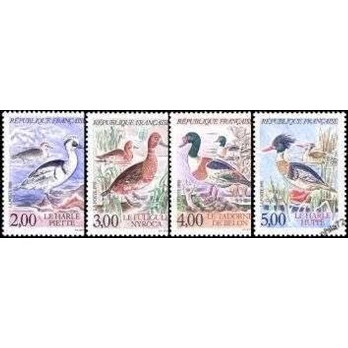 Série Nature De France (10) : Espèces Protégées De Canards Série Complète Année 1993 N° 2785 2786 2787 2788 Yvert Et Tellier Luxe
