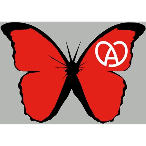 Effet Papillon Alsace Rouge (10x7cm) - Sticker/Autocollant
