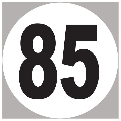 Numéro 85 - 20x20cm - Sticker/Autocollant