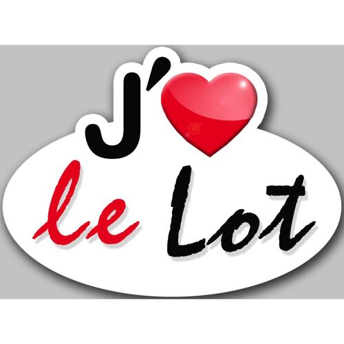J'aime Le Lot (5x3.7cm) - Sticker/Autocollant