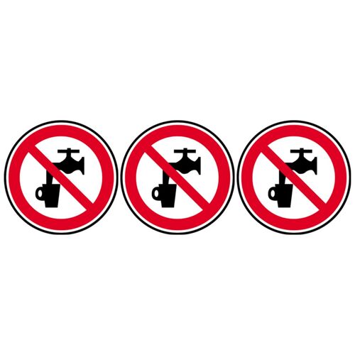 Eau Non Potable (3fois 10cm) - Sticker/Autocollant