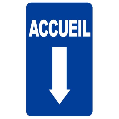 Accueil Fléchage Vers Le Bas (20x12cm) - Sticker/Autocollant