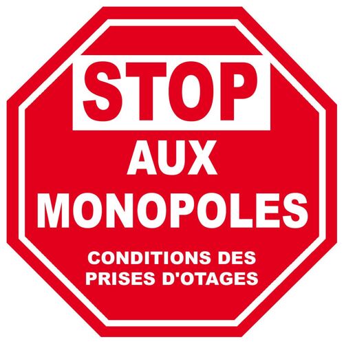 Monopoles Stop (5x5cm) - Sticker/Autocollant