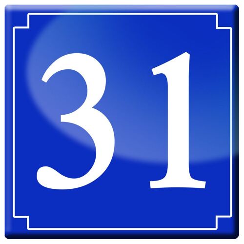 Numéro De Rue 31 (Classique 10x10cm) - Sticker/Autocollant
