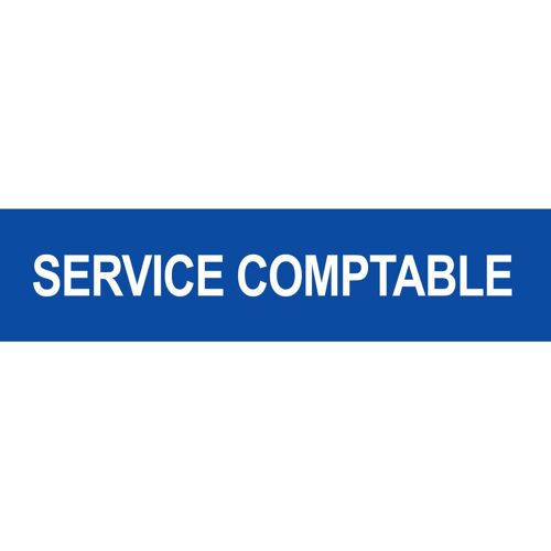 Local Service Comptable Bleu (29x7cm) - Sticker/Autocollant