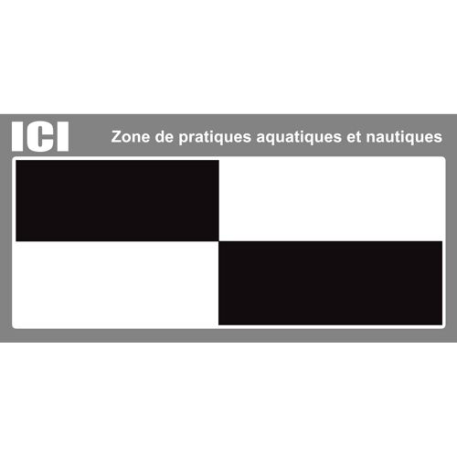 Zone De Pratiques Aquatiques Et Nautiques (30x15cm) - Sticker/Autocollant