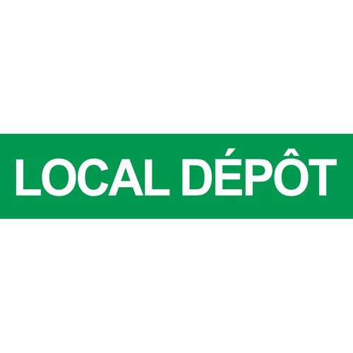 Local Dépôt Vert (29x7cm) - Sticker/Autocollant