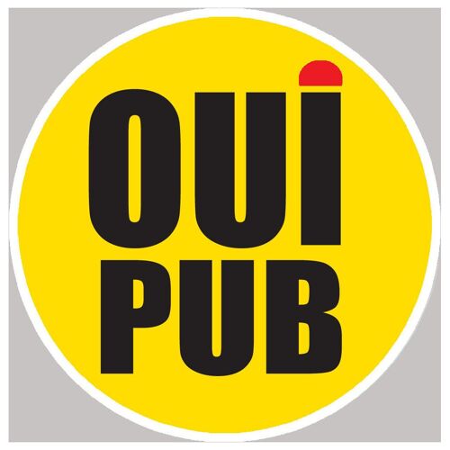 Oui Pub Coloré - 5cm - Sticker/Autocollant