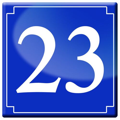 Numéro De Rue 23 (Classique 10x10cm) - Sticker/Autocollant