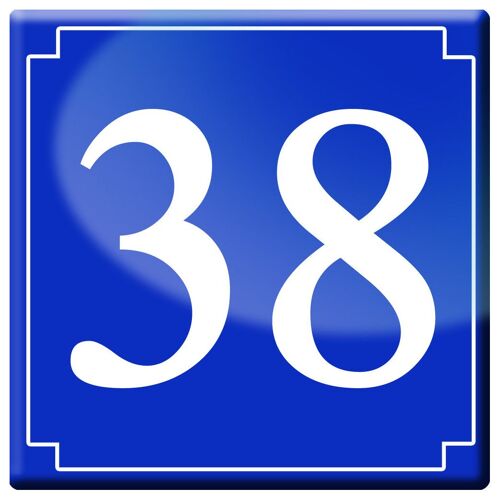 Numéro De Rue 38 (Classique 10x10cm) - Sticker/Autocollant