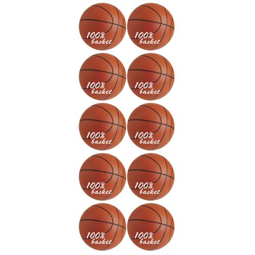 Ballons Basket-Ball (10stickers De 5cm) - Sticker/Autocollant