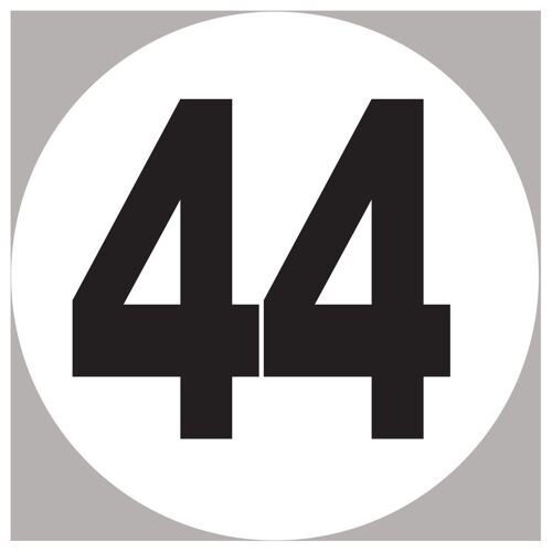 Numéro 44 - 15x15cm - Sticker/Autocollant