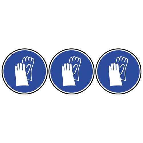 Protection Main Obligatoire - 3 Fois 5cm - Sticker/Autocollant