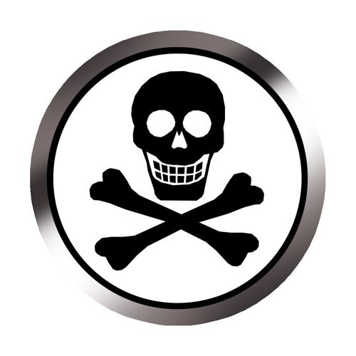 Tête Mort Black (5x5cm) - Sticker/Autocollant