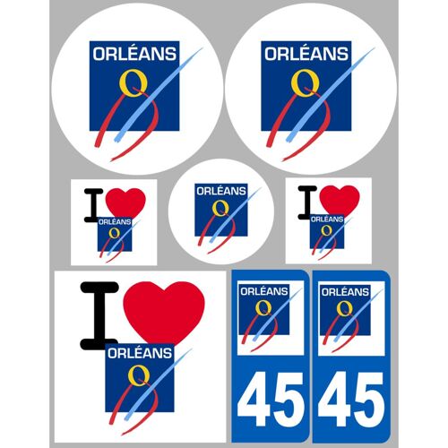 Orléans (8 Autocollants Variés) - Sticker/Autocollant