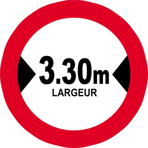 Largeur De Passage 3.30m - 15cm - Sticker/Autocollant
