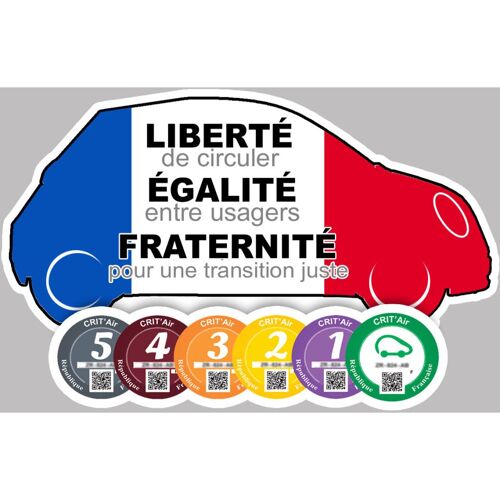 Zfe Vignette Critair Gueux (20x13cm) - Sticker/Autocollant