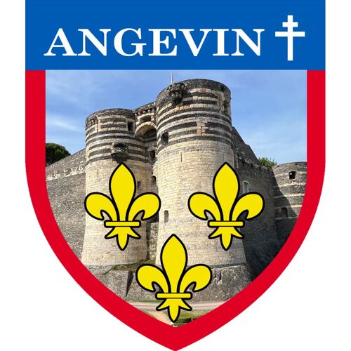 Angevin Croix D'anjou - 10x8.5cm - Sticker/Autocollant