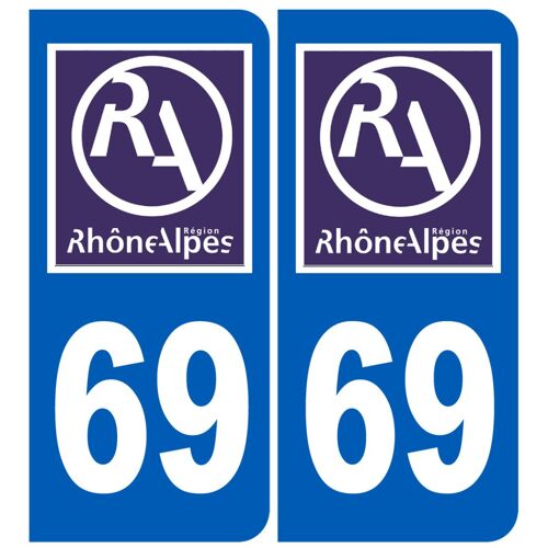 Immatriculation 69 Région - Sticker/Autocollant