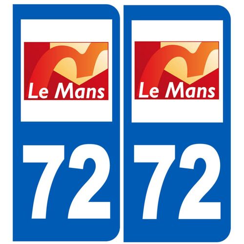 Immatriculation 72 Le Mans - Sticker/Autocollant